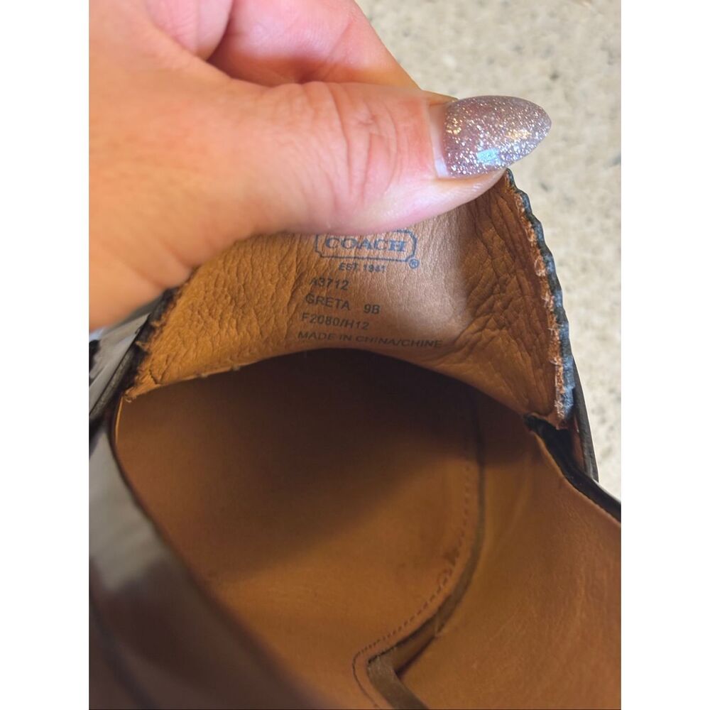 Coach Greta leather tassel loafer Heels - Picture 4 of 10